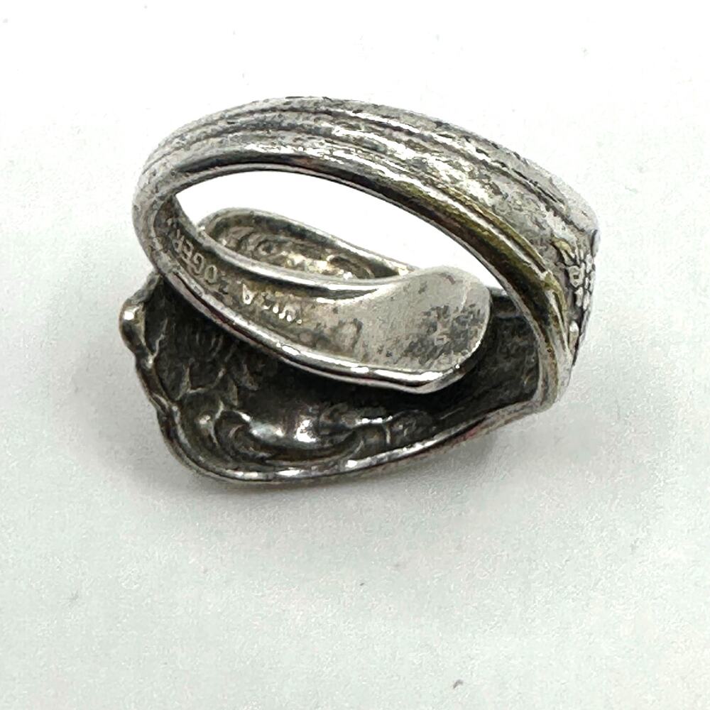 Vintage W.A. Rogers Oneida Silver Plate Spoon Bypass Pinkie Ring Retro Size 4.25 - Picture 2 of 9